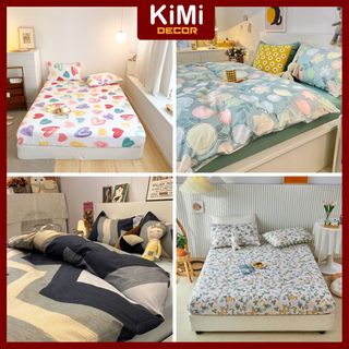 Set CHƯA GỒM CHĂN Cotton Poly Gồm 1 ga, 2 vỏ nằm Sang Xịn Mịn Dùng Cho Phòng Ngủ