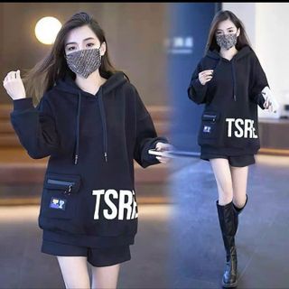 ÁO HOODIE NAM NỮ FORM RỘNG CÓ NÓN THIẾT KẾ TÚI CÓ KHÓA KÉO NGANG IN CHỮ TSRIE CÓ NÓN -HTM FASHION giá sỉ