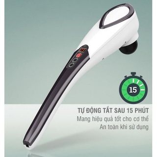 Máy massage cầm tay pin sạc Puli PL-621DC3 - 5 chế độ, 5 đầu mát xa, cán tay cầm dài