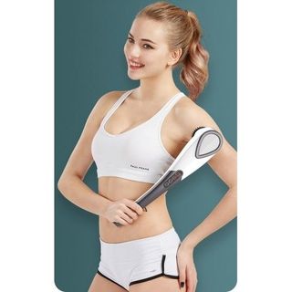 Máy massage cầm tay pin sạc Puli PL-621DC3 - 5 chế độ, 5 đầu mát xa, cán tay cầm dài