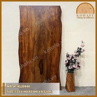 Mặt Bàn Dài Cafe Gỗ Me Tây Nguyên Tấm Tự Nhiên KOHAFU - Dài 1.2m
