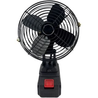 Quạt Tích Điện Lithium Đế Pin mikita Kích Thước 8inch, Chất Liệu Thép Sơn Tích Điện, Quạt tích điện lồng sắt
