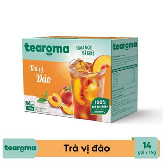 Combo 3 Trà Tearoma hòa tan vị Đào hộp 196g (14 gói x 14g) giá sỉ