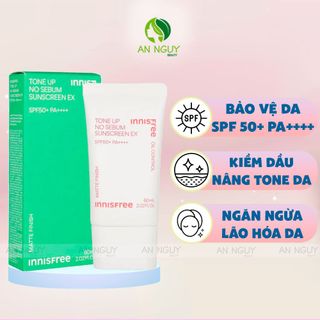 KEM CHỐNG NẮNG NO SEBUM IN NISFREE MẪU MỚI 60ML - NÂNG TÔNG, KIỀM DẦU SPF50 PA++++