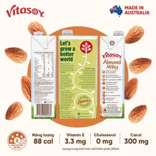 Sữa hạt hạnh nhân Vitasoy Almond Milky hộp 1L