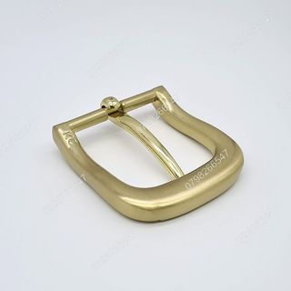 Đầu khoá thắt lưng nam DKK-075 | Mặt  khoá xỏ kim bảng 4F màu vàng đồng 2 gạch đơn giản và thanh lịch