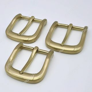 Đầu khoá thắt lưng nam DKK-075 | Mặt  khoá xỏ kim bảng 4F màu vàng đồng 2 gạch đơn giản và thanh lịch
