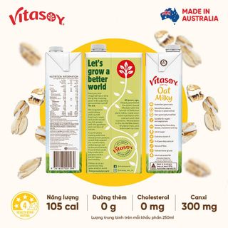 Sữa hạt yến mạch Vitasoy Oat Milky hộp 1L