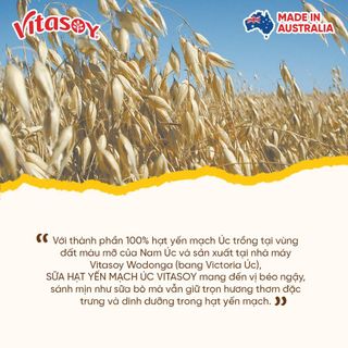 Sữa hạt yến mạch Vitasoy Oat Milky hộp 1L