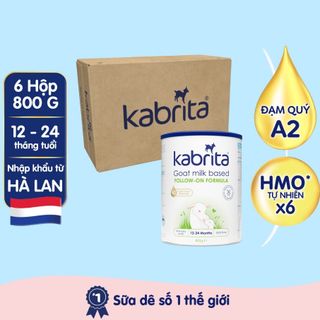[DATE T2/2025] Thùng Sữa dê Kabrita số 2 - 6 Lon 800g giá sỉ