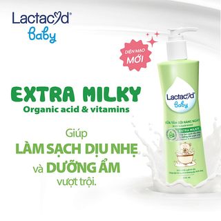 Sữa tắm gội Lactacyd Baby Extra Milky bảo vệ da và tóc cho bé