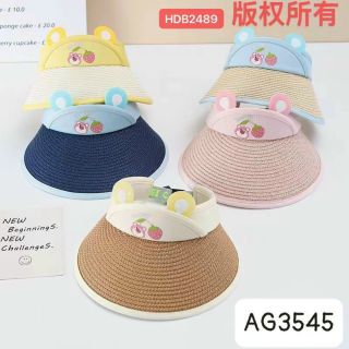 Mũ nửa đầu trẻ em hình gấu dâu QC