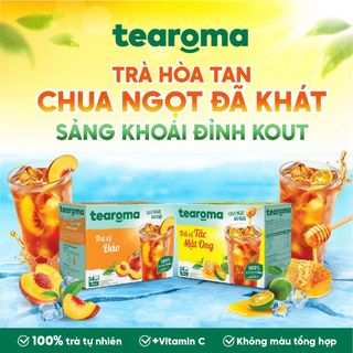 Trà Tearoma hòa tan vị Đào hộp 196g (14 gói x 14g)