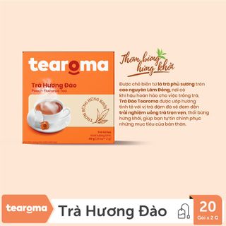 [DATE MỚI] Trà túi lọc Đào Tearoma (Hộp 20gói x 2gr)