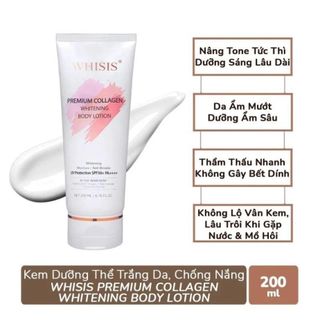 Kem dưỡng trắng da body Whisis Premium Collagen Whitening Body lotion 200ml