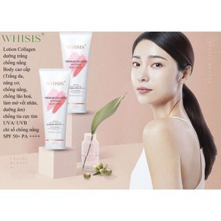 Kem dưỡng trắng da body Whisis Premium Collagen Whitening Body lotion 200ml