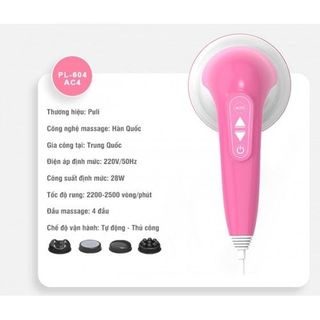 Máy massage cầm tay 4 đầu Puli PL-604AC4 - 5 chế độ mát xa
