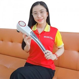 Máy massage cầm tay 5 đầu Puli PL-620DC - Không dây pin sạc, cán dài