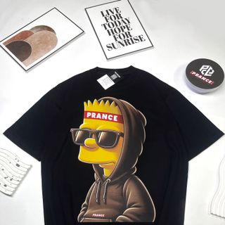 Áo Thun Hoạt Hình PRANCE Cotton Xịn 260g Màu Đen
