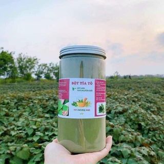 Bột tía tô sấy lạnh nguyên chất 100%, bột lá tía tô nguyên chất, thơm ngon, xịn mịn hủ 500g - CTB747