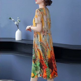 Váy trung niên sang trong cho mẹ bigsize cao cấp dáng suông dự tiệc đẹp - P13