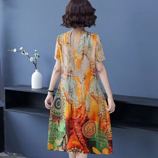 Váy trung niên sang trong cho mẹ bigsize cao cấp dáng suông dự tiệc đẹp - P13