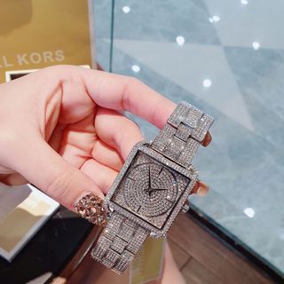 ĐỒNG HỒ NỮ CAO CẤP M KORS 3662 MẶT VUÔNG ĐÍNH FULL ĐÁ