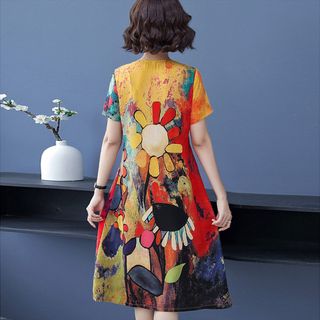 Váy trung niên sang trong cho mẹ bigsize cao cấp dáng suông dự tiệc đẹp - P13
