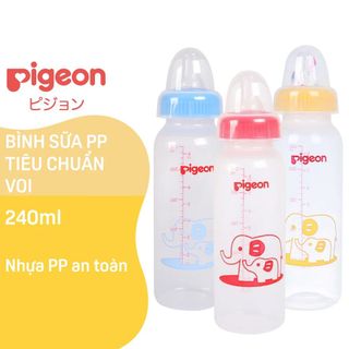 Bình Sữa Pigeon Nhựa PP Cổ Chuẩn (Cổ Hẹp) Loại 120ml & 240ml giá sỉ