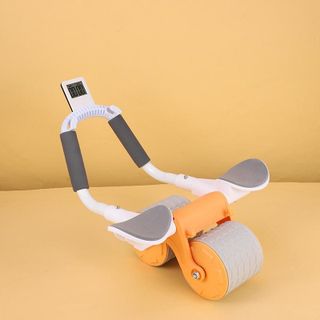 Con Lăn Tập Bụng - Dụng Cụ Tập Gym Tại Nhà Phiên Bản 2 Bánh Có Bệ Tỳ Tay Tiện Dụng Tập Cơ Bụng Titan