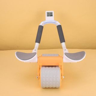 Con Lăn Tập Bụng - Dụng Cụ Tập Gym Tại Nhà Phiên Bản 2 Bánh Có Bệ Tỳ Tay Tiện Dụng Tập Cơ Bụng Titan