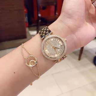 ĐỒNG HỒ NỮ CAO CẤP M KORS DARCI MẶT HỘT VIỀN CHỮ