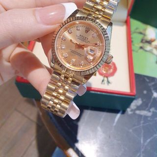 XẢ KHO ĐỒNG HỒ NAM NỮ CAO CẤP RÔ LE MÀU GOLD ROSE MÁY NHẬT KÍNH SAPHIRE 2