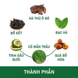 Dầu gội bồ kết, dầu gội thảo dược phụ hồi tóc, ngăn ngừa gãy rụng - Ngưu Cân Thảo Chai 1000ml