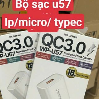 BỘ SAC WEKOME U57 IPHONE/ MICRO/TYPEC -18w 3.0 giá sỉ