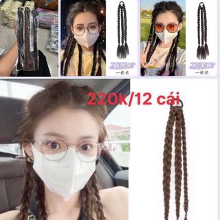 Các kiểu tóc giả thun cột tóc đủ hình dáng hót