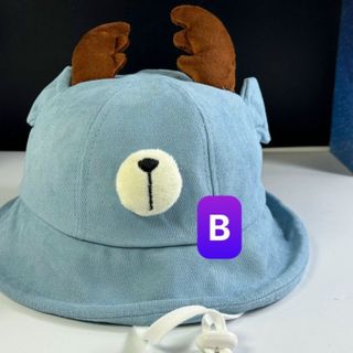 Mũ bucket trẻ em có sừng CQ