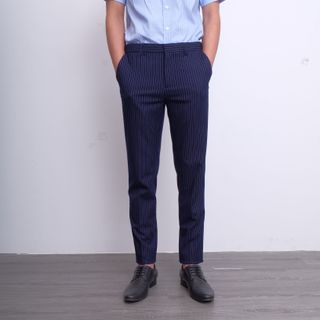 QUẦN ÂU NAVY KẺ TRẮNG ALGO1052 - ALIGRO