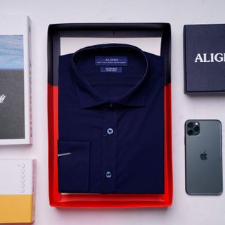 ÁO SƠ MI DÀI TAY ALIGRO TÍM THAN FORM SLIMFIT  ALGS173 - ALIGRO