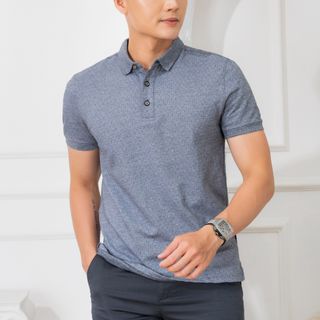ÁO POLO NAM NGẮN TAY CHẤT LIỆU COTTON HOẠ TIẾT NHÍ ĐƠN GIẢN SANG TRỌNG ALGPLO44 - ALIGRO