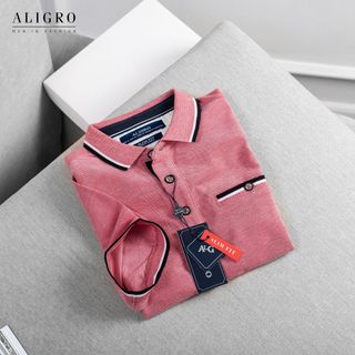 ÁO POLO NAM NGẮN TAY CHẤT LIỆU COTTON THIẾT KẾ BO VIỀN TAY ÁO, GẤU ÁO XẺ 2 BÊN TẠO NÉT KHOẺ KHOẮN ALGPLO41 - ALIGRO