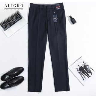 QUẦN ÂU MÀU NAVY XƯƠNG CÁ ALGO1033 - ALIGRO