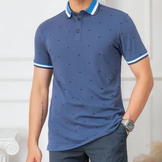 ÁO POLO NAM NGẮN TAY ALIGRO CHẤT LIỆU COTTON HOẠ TIẾT BÀN LÀ BẮT MẮT, CO GIÃN 4 CHIỀU, THẤM HÚT TỐT