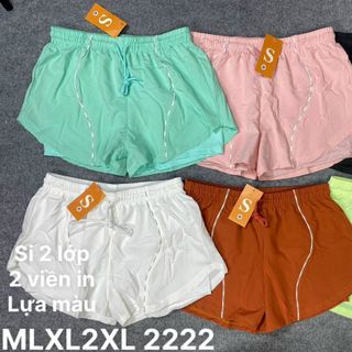 Quần đùi nữ 2 lớp Size m l xl xxl Ri 2222 Tách nửa ri được