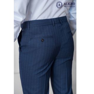 QUẦN ÂU MÀU XANH SÁNG KẺ SỌC ALGO1056 - ALIGRO