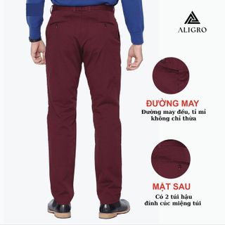 QUẦN KAKI NAM, QUẦN THÔ MÀU ĐEN DÁNG SLIMFIT, CHẤT LIỆU VẢI KAKI CAO CẤP BỀN ĐẸP, THIẾT KẾ CẠP ĐÍNH ĐỈA ALIGRO ALGK015 - ALIGRO