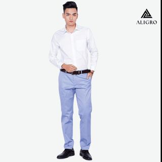 QUẦN KAKI NAM ALIGRO XANH DA TRỜI CHẤT LIỆU KAKI MỀM MỊN CAO CẤP, KIỂU DÁNG SLIMFIT ALGK021 - ALIGRO