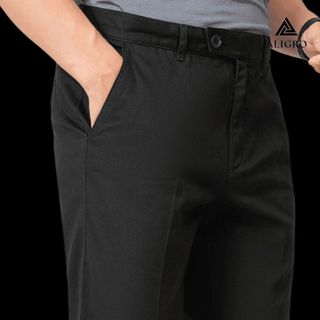 QUẦN KAKI NAM MÀU ĐEN ALIGRO ALGK039 - ALIGRO