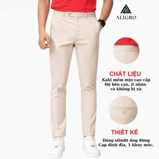 QUẦN KAKI NAM ỐNG ĐỨNG ALGK034 - ALIGRO