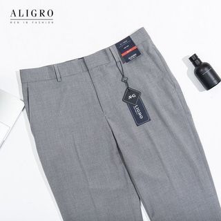 QUẦN ÂU NAM ALIGRO MÀU GHI FORM CHUẨN SLIMFIT VẢI COTTON CAO CẤP CỰC TÔN DÁNG, LỊCH SỰ ALGO1027 - ALIGRO